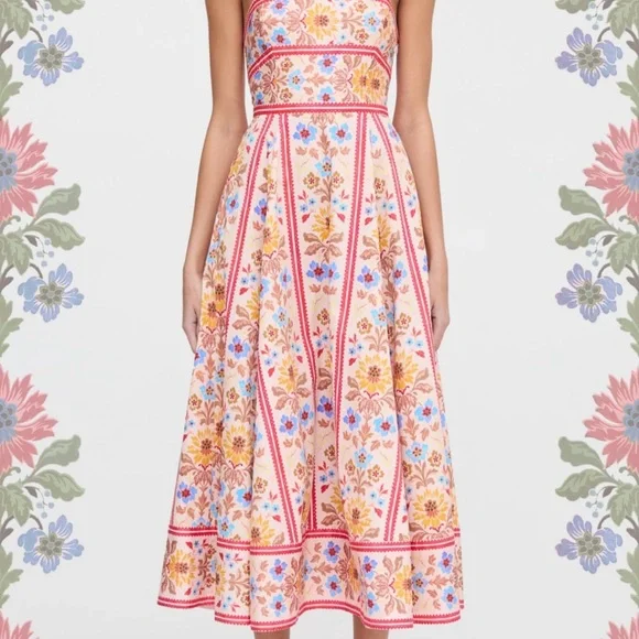 新品未使用 House on the Hill (Flower Stripe) Hill House | Dresses | The Margot Dress Pink Floral Block
